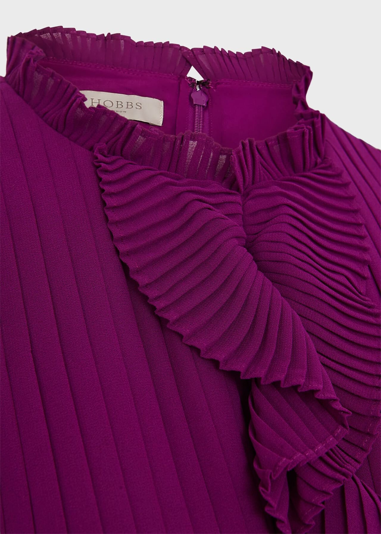 Petite Addison Pleated Dress, Magenta Purple, hi-res