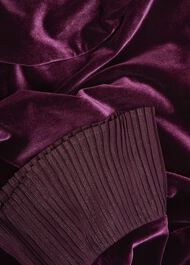 Ashley Velvet Dress, Warm Plum, hi-res