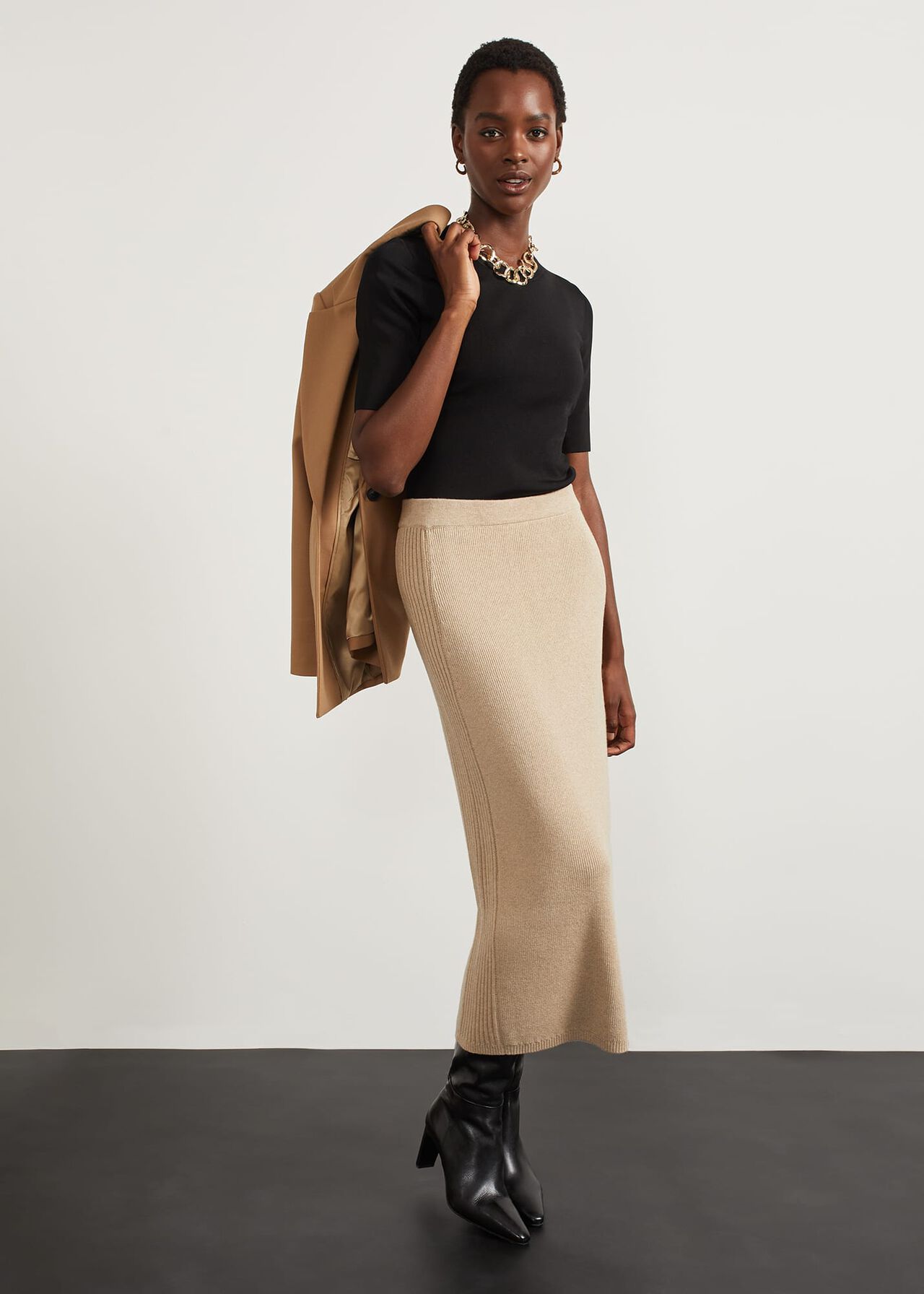 Harmon Knitted Top, Hobbs Black, hi-res