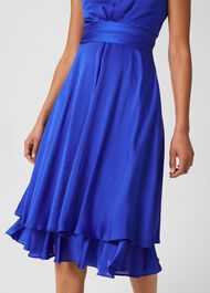 Viola V Neck Dress, Cobalt, hi-res