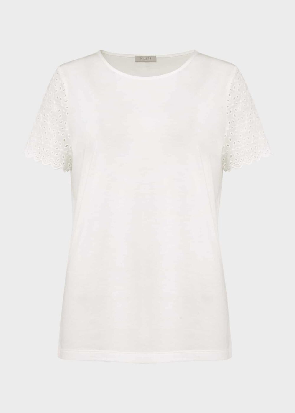 Jessie Broderie Top, Ivory, hi-res