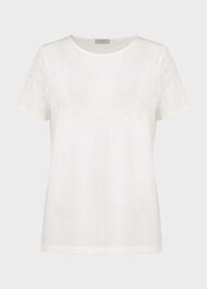Jessie Broderie Top, Ivory, hi-res