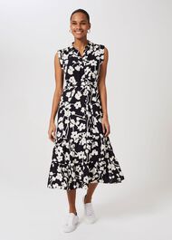 Esme Floral Shirt Dress, Navy Multi, hi-res