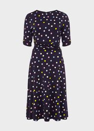 Roisin Jersey Dress, Navy Ivory, hi-res