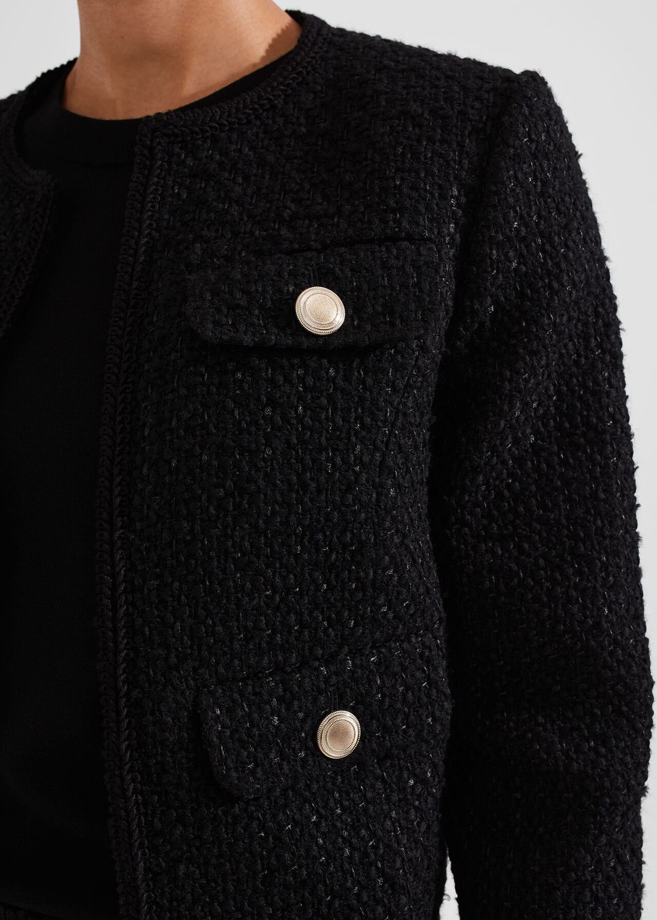 Emmy Jacket With Wool, Black, hi-res