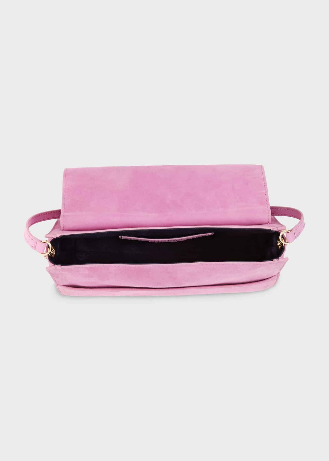 Cambridge Suede Clutch Bag, Carnation Pink, hi-res