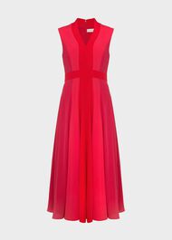 Jilly Fit And Flare Dress, Raspberry Red, hi-res
