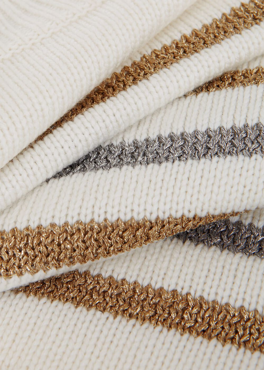 Destiny Sparkle Stripe Jumper, Ivory Silver, hi-res