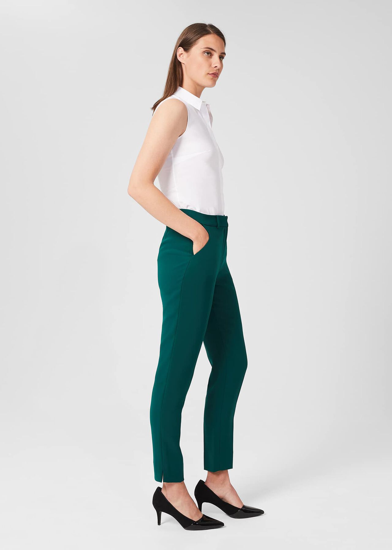 Petite Adelia Trousers, Leaf Green, hi-res