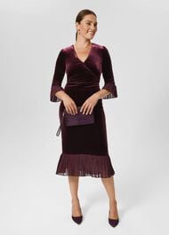 Petite Melodie Velvet Dress, Mulberry Purple, hi-res