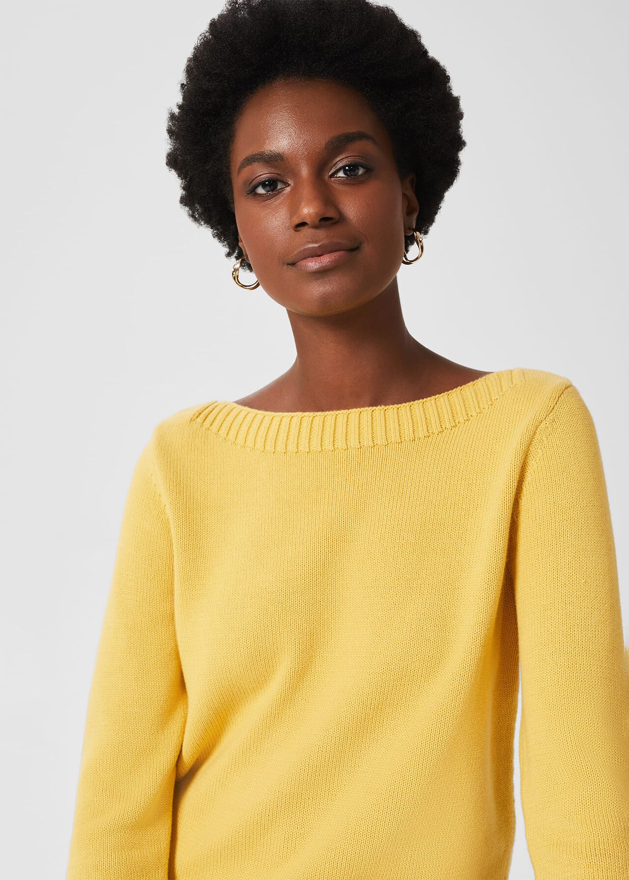 June Cotton Jumper, Corn Yellow, hi-res