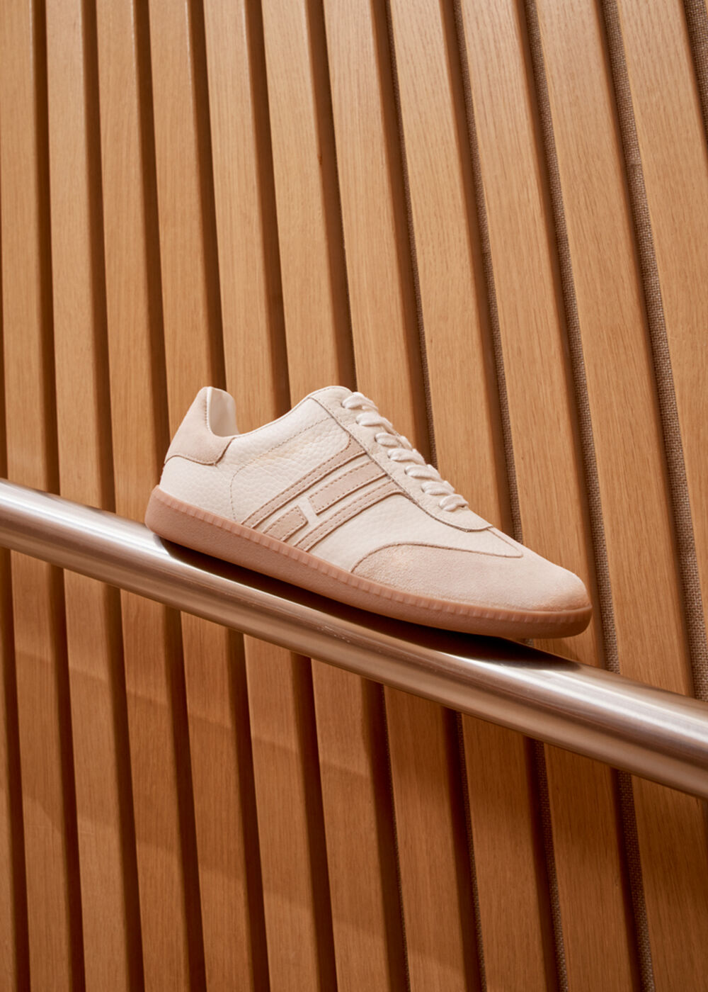 Khloe Leather Trainers, Ivory Beige, hi-res