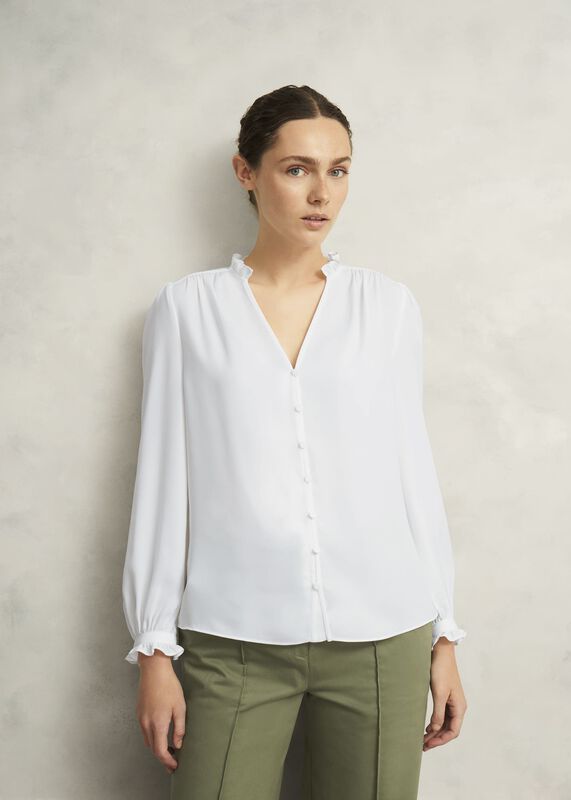 Ivory Rosalie Long Sleeve Blouse