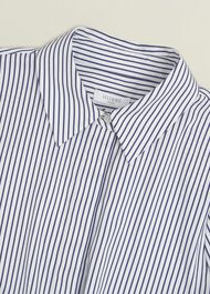 Andra Cotton Blend Shirt, White Navy, hi-res