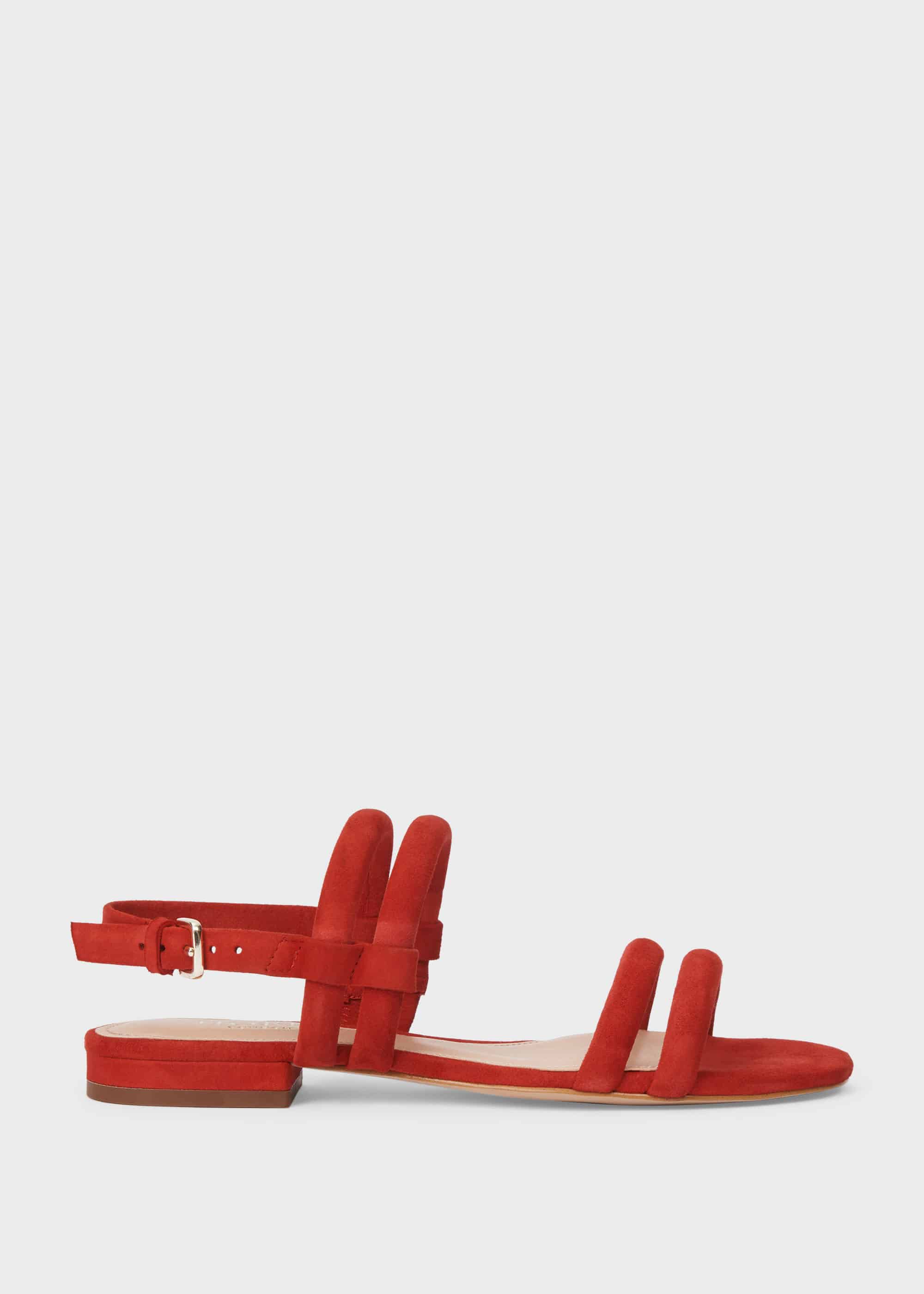 Coral red new arrivals sandals