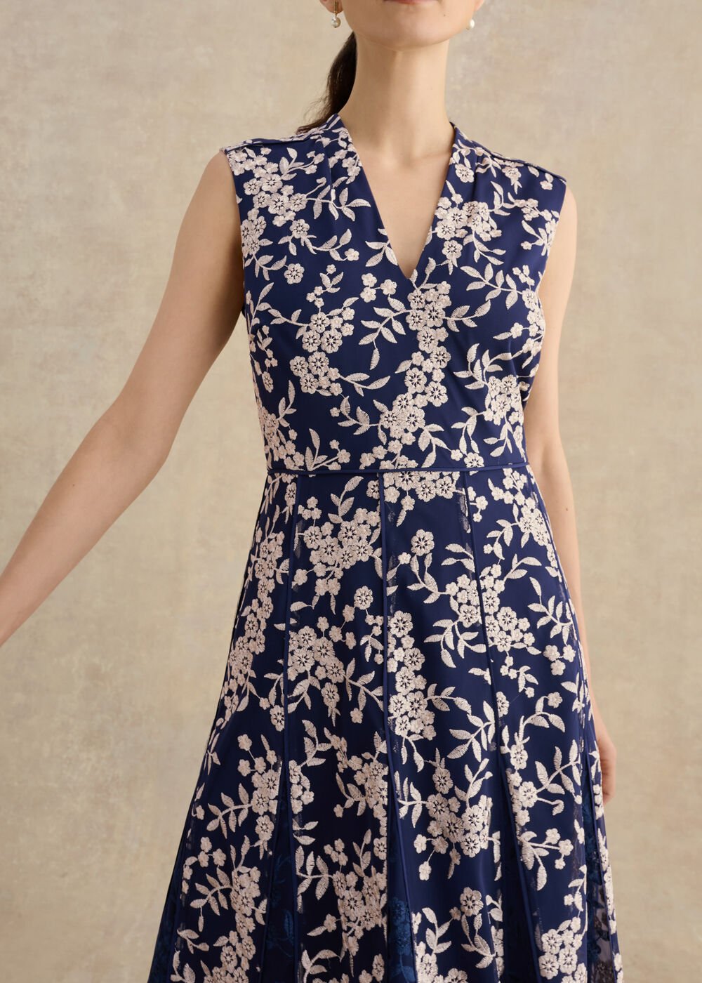 Petite Quin Embroidered Dress&nbsp;, Midnight Blush, hi-res