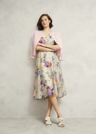 Pink Tresco Wool Cashmere Crew Neck Knitted Jumper, Pale Pink, hi-res