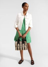 Janey Dress, Green Cream, hi-res