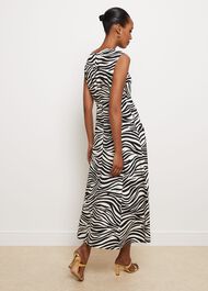 Gatcombe Fit And Flare Dress, Black Cream, hi-res