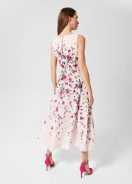 Carly Floral Midi Dress, Pink Multi, hi-res