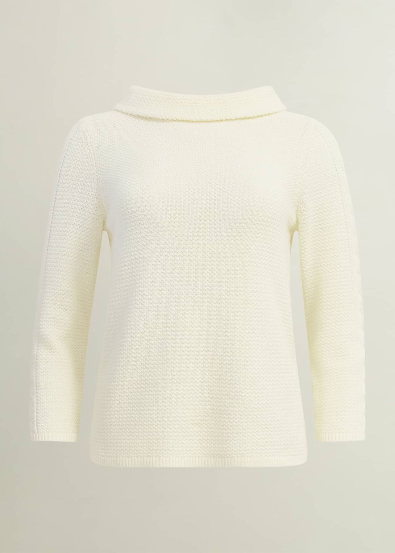 Camilla Cotton Sweater, Warm Ivory, hi-res
