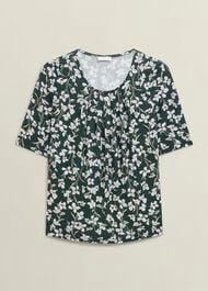 Jacqueline Print Top, Green Ivory, hi-res