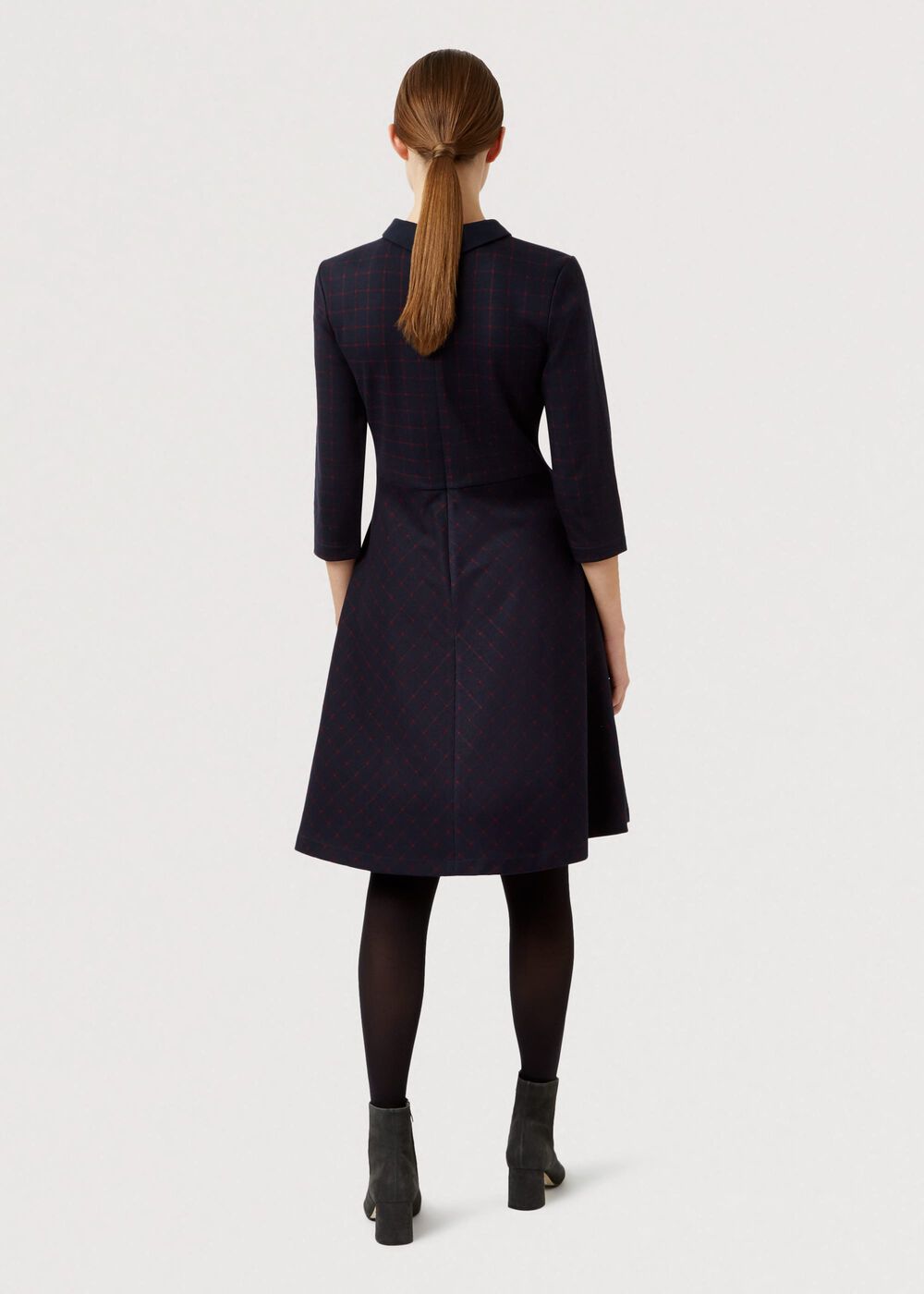 Lillith Dress, Navy Red, hi-res