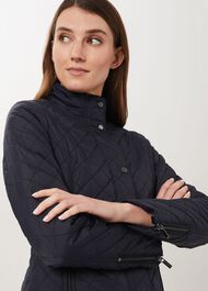 Carys Quilted Jacket, Navy, hi-res