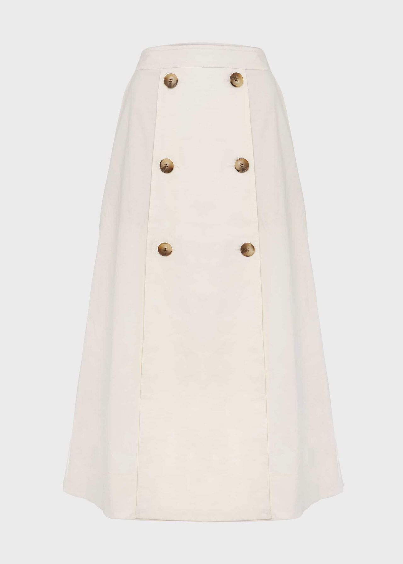 Venetia Cotton Midi Skirt, Natural, hi-res