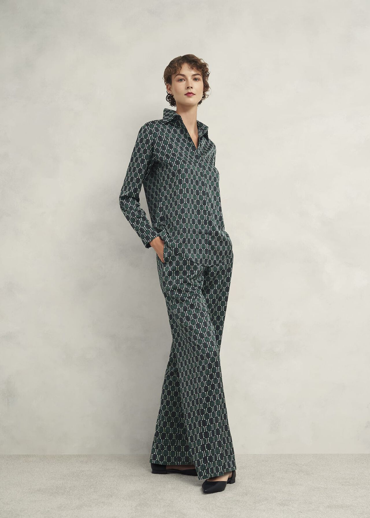 Finwell Satin Trousers, Multi, hi-res