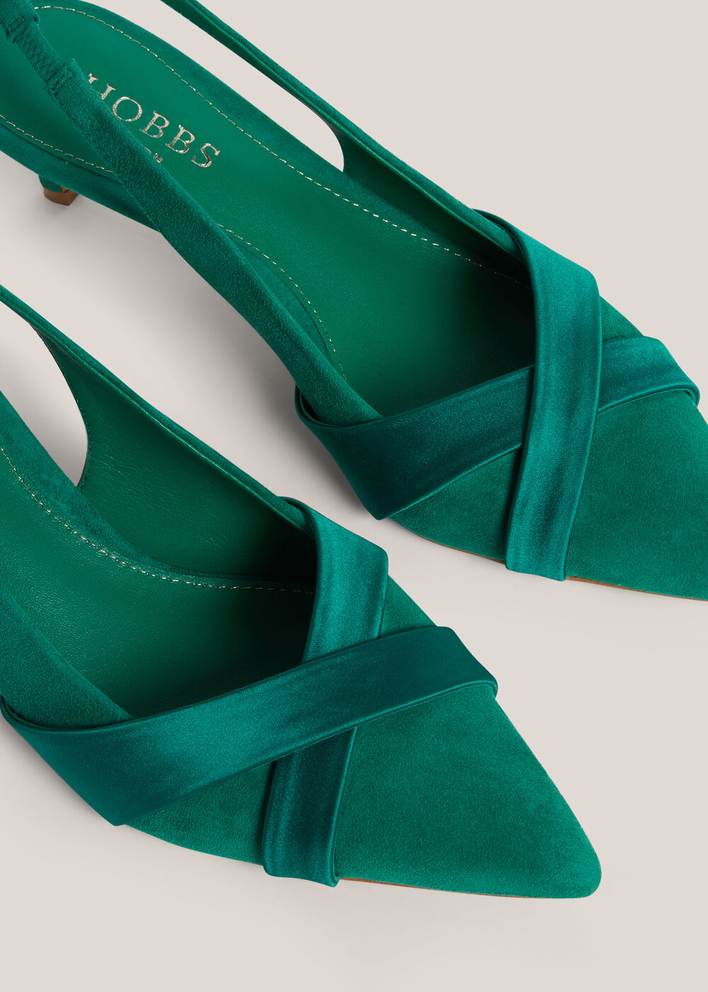 Renee Suede Slingbacks, Meadow Green, hi-res
