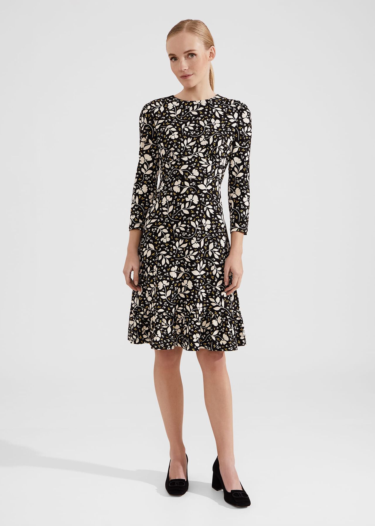 Ami Jersey Dress, Black Multi, hi-res