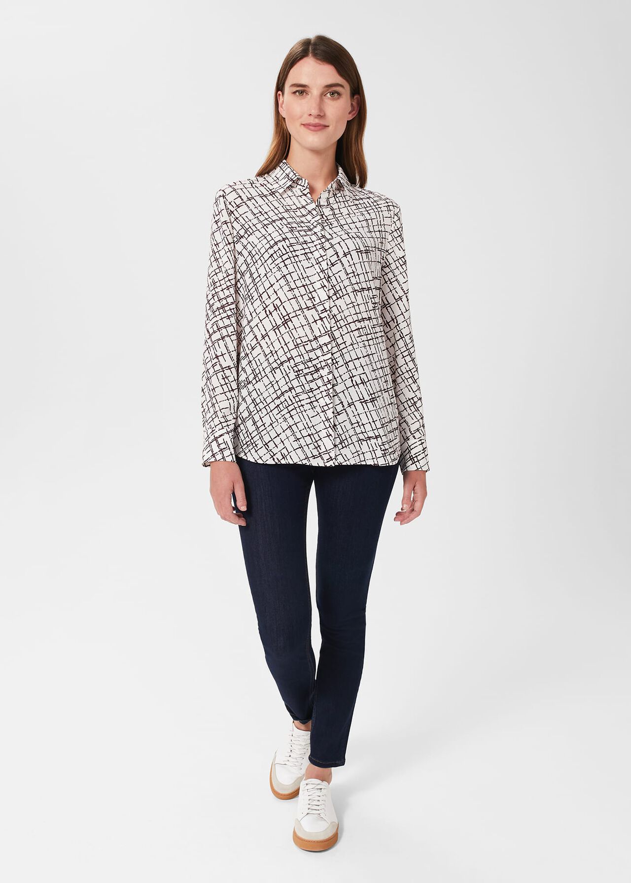 Eva Shirt, Ivory Plum, hi-res