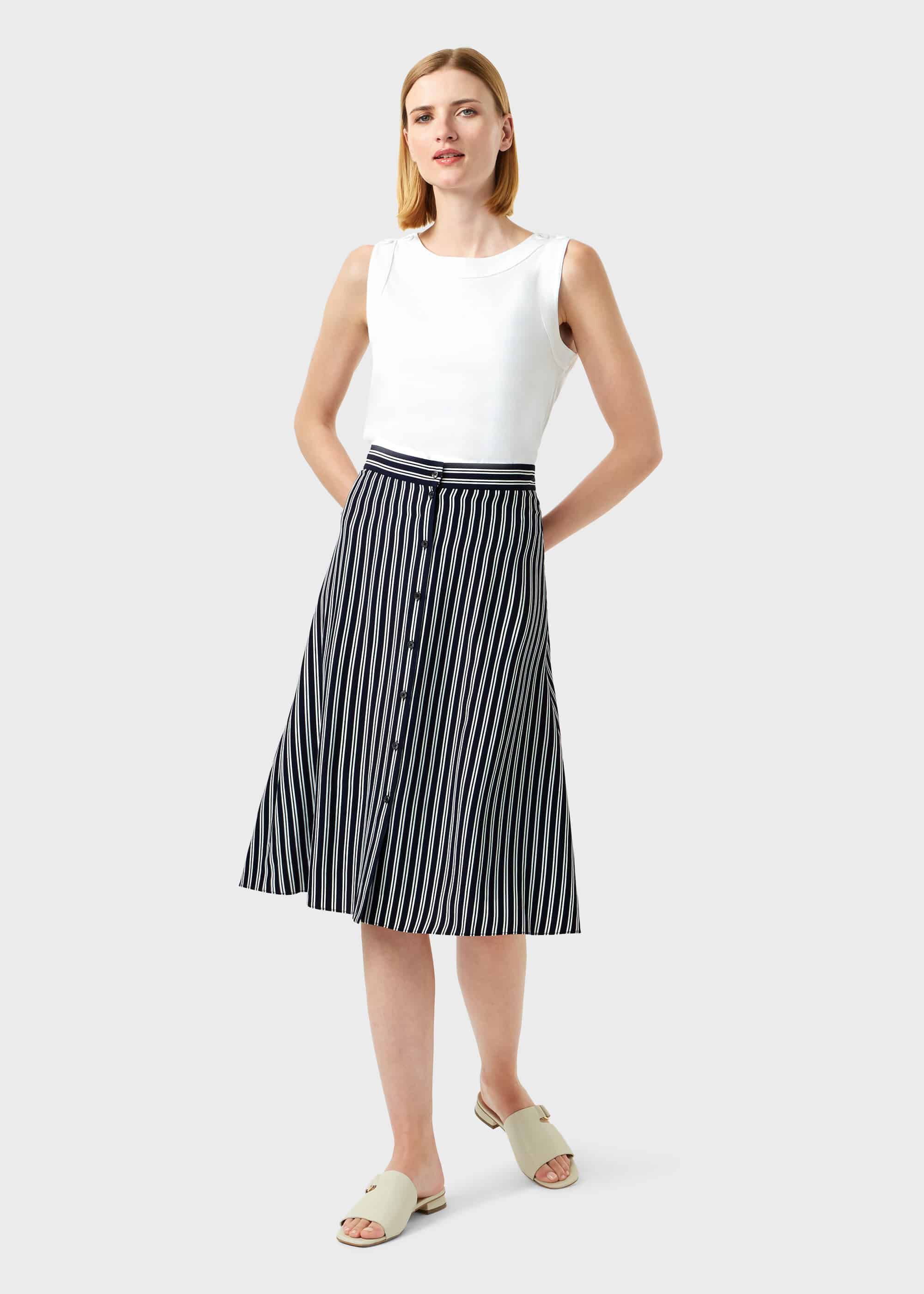 Monroe Stripe A Line Skirt