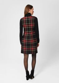 Sariah Wool Dress, Black Red, hi-res
