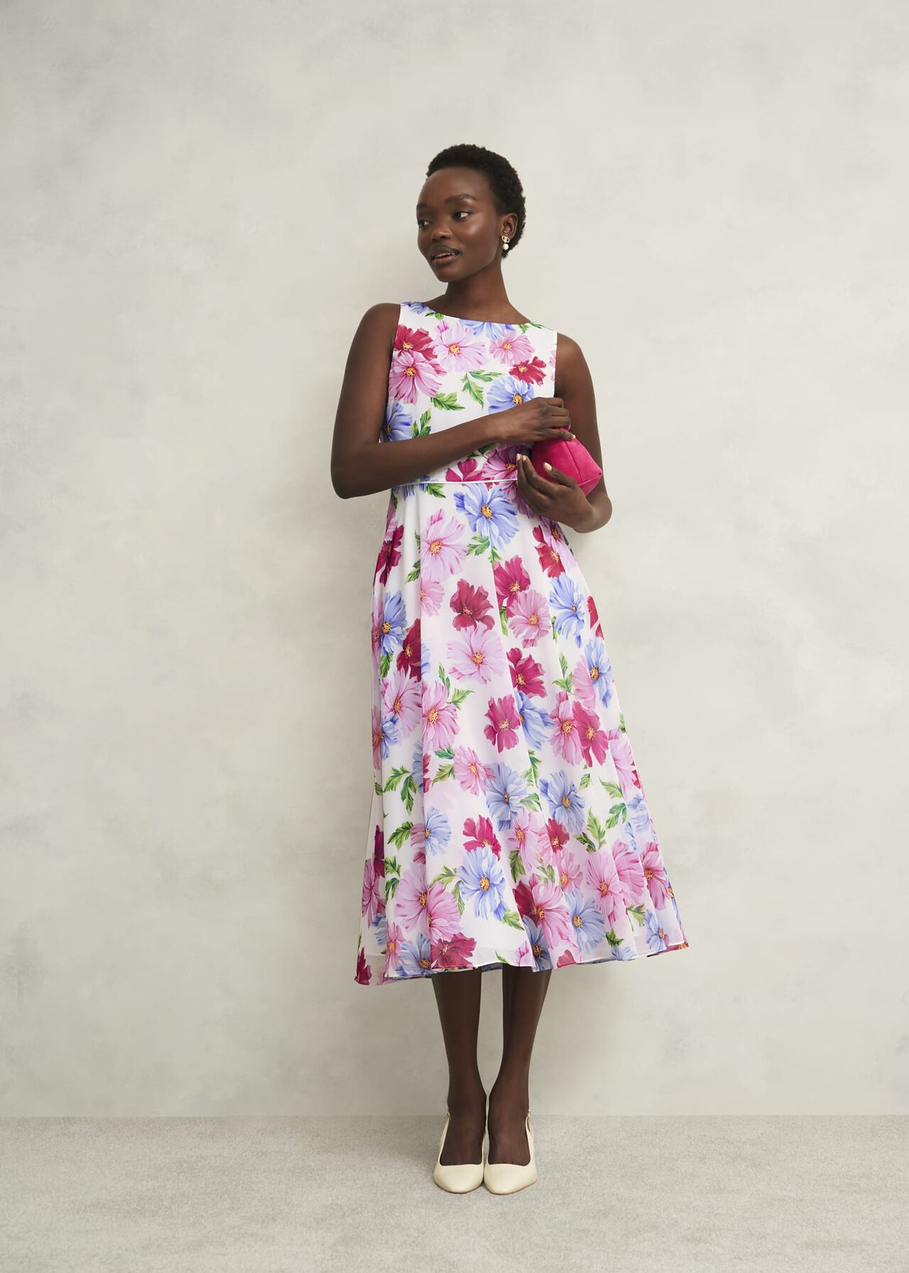 Carly Dress, Ivory Multi, hi-res