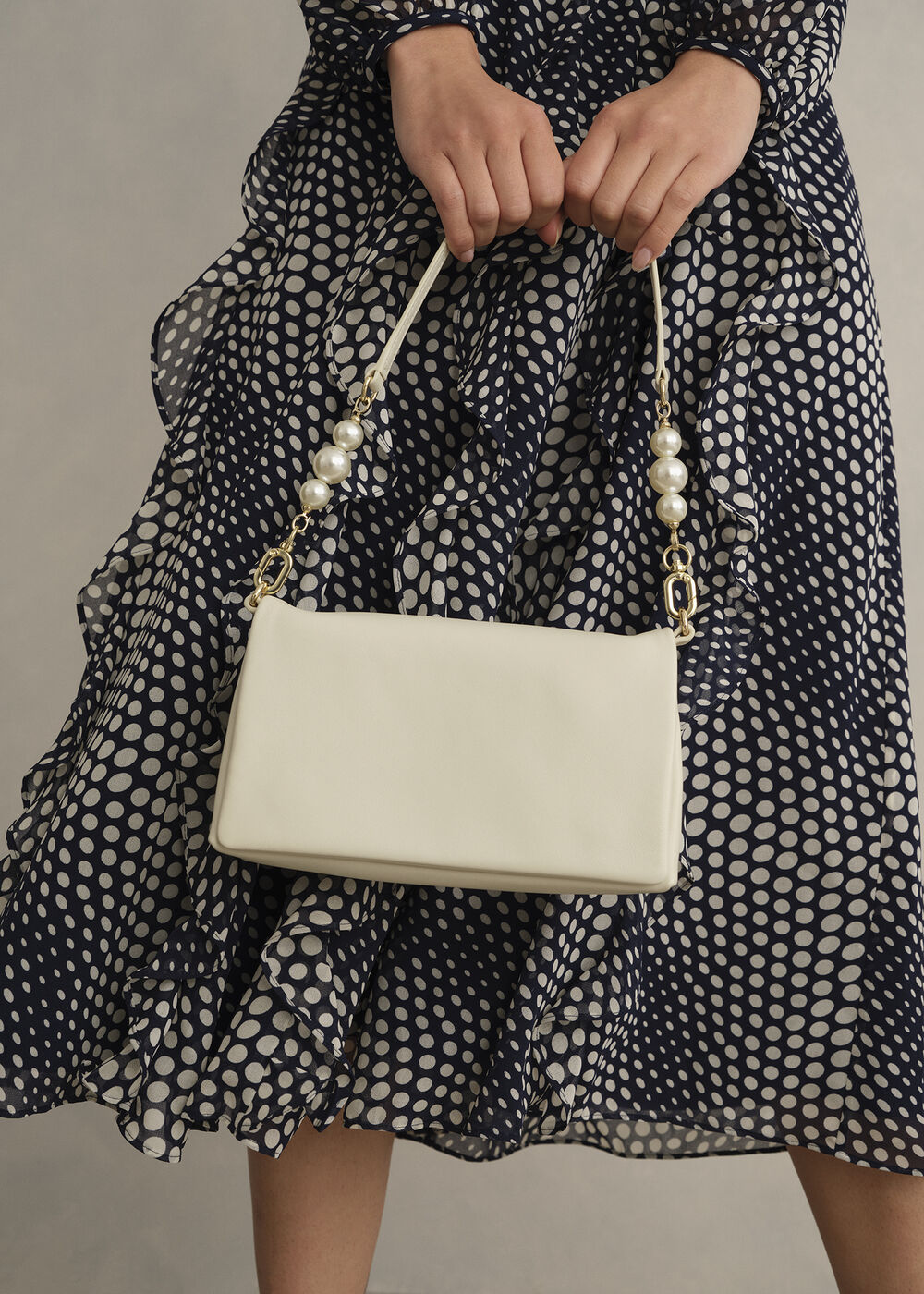 Jas Pearl Clutch, Warm Ivory, hi-res