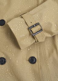 Aria Shower Resistant Trench Coat, Fawn Beige, hi-res