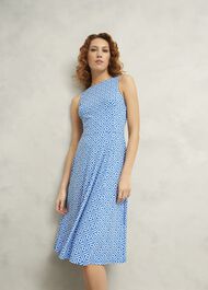 Lisa Jersey Dress, Blue Ivory, hi-res
