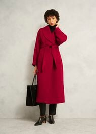 Lambeth Wool Blend Coat, Red, hi-res