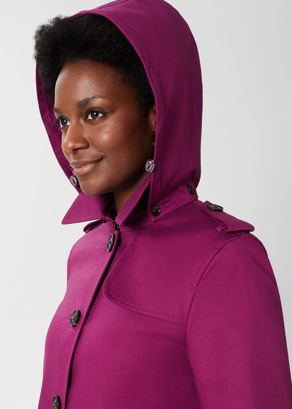 Hooded Chrissie Mac, Bright Plum, hi-res