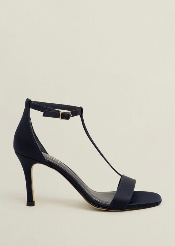 Nadia T-Bar Satin Sandals