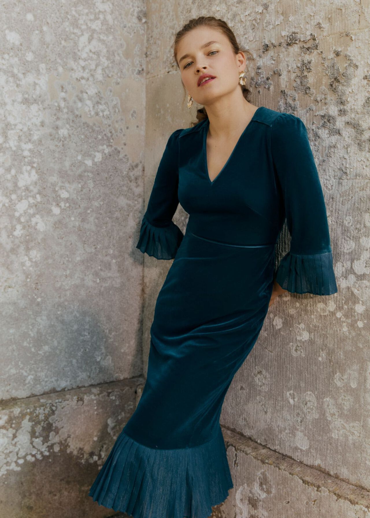 Mary Velvet Dress Outfit, , hi-res