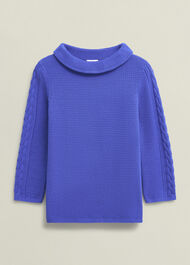 Camilla Cotton Jumper, Regal Blue, hi-res