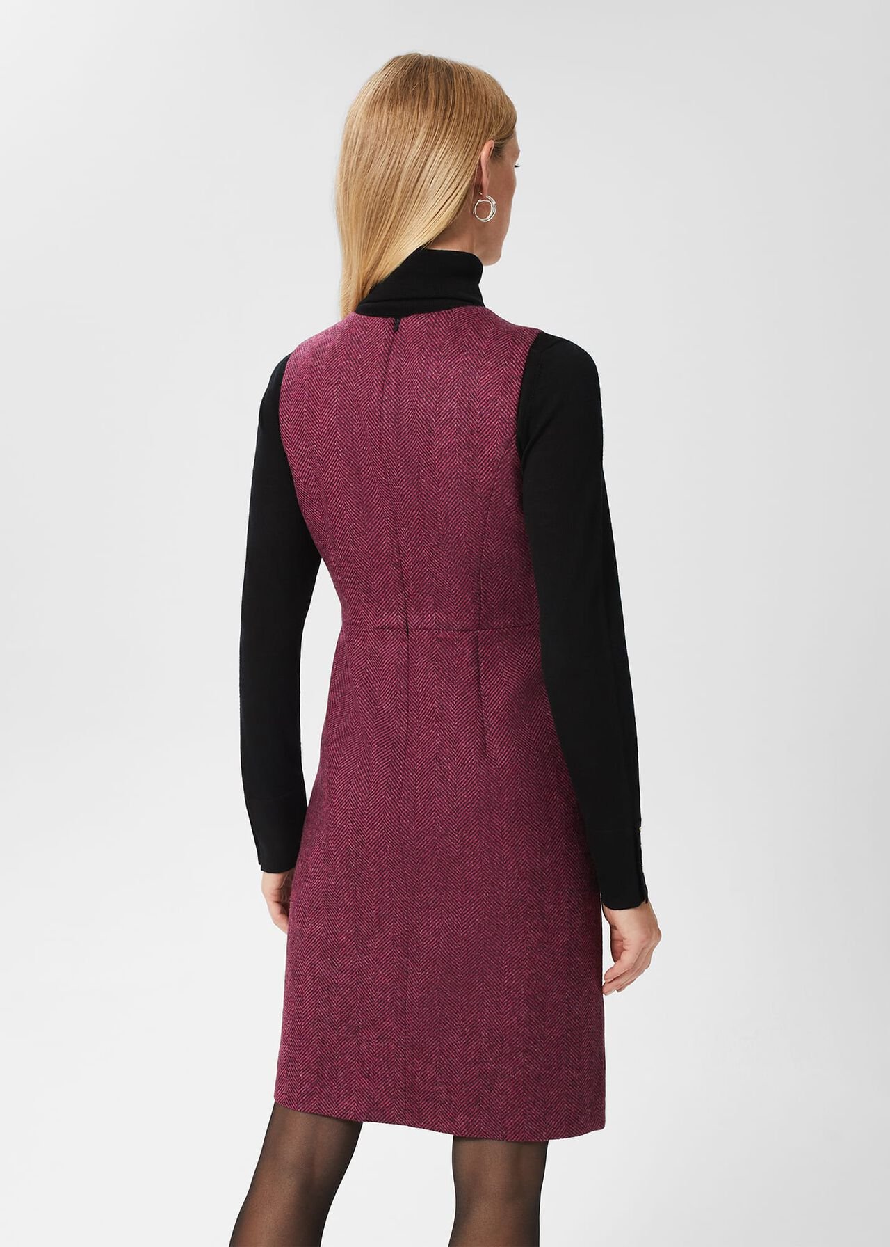 Lucia Wool Dress, Purple Multi, hi-res