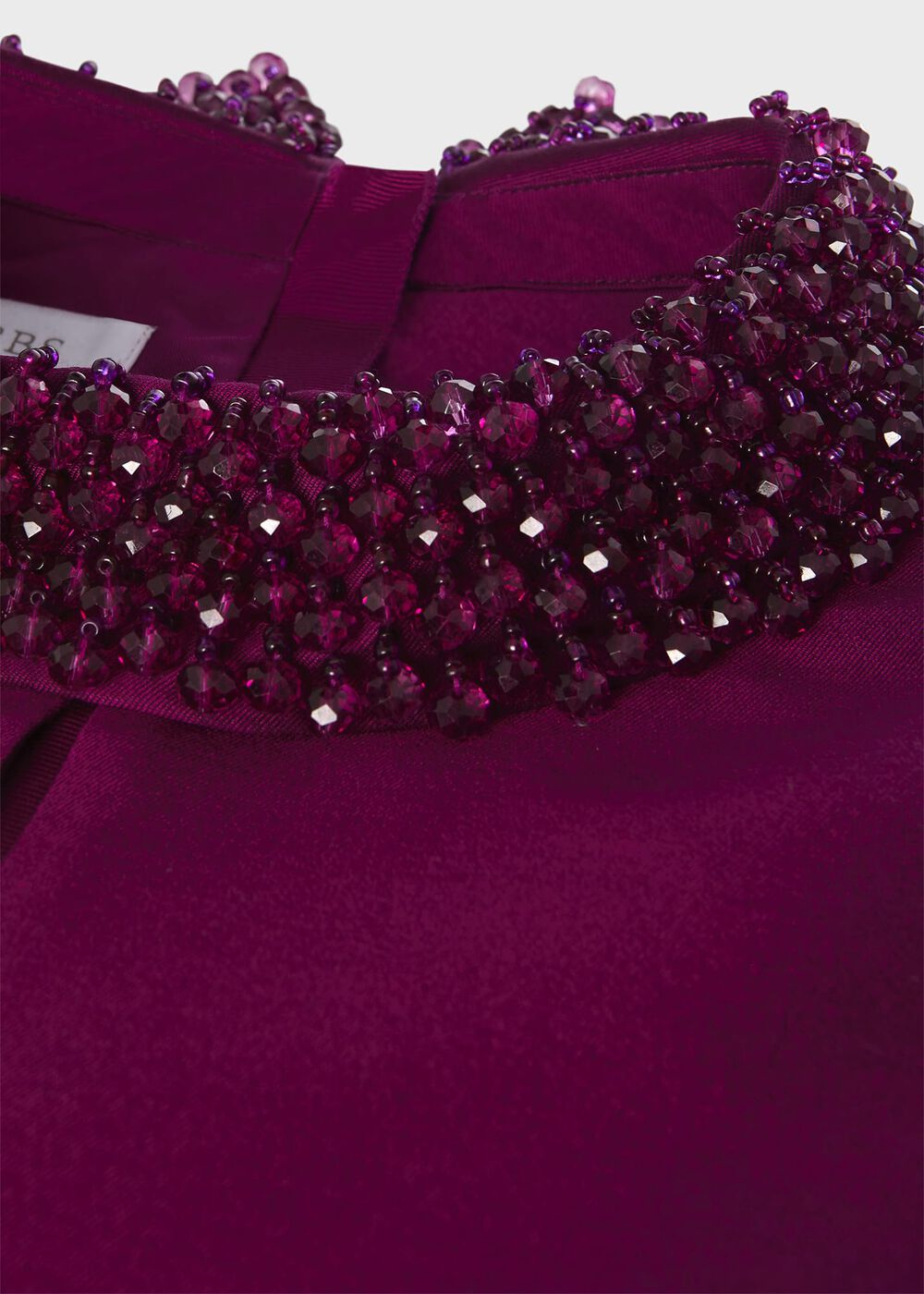 Marcella Silk Blend Beaded Dress, Berry Purple, hi-res