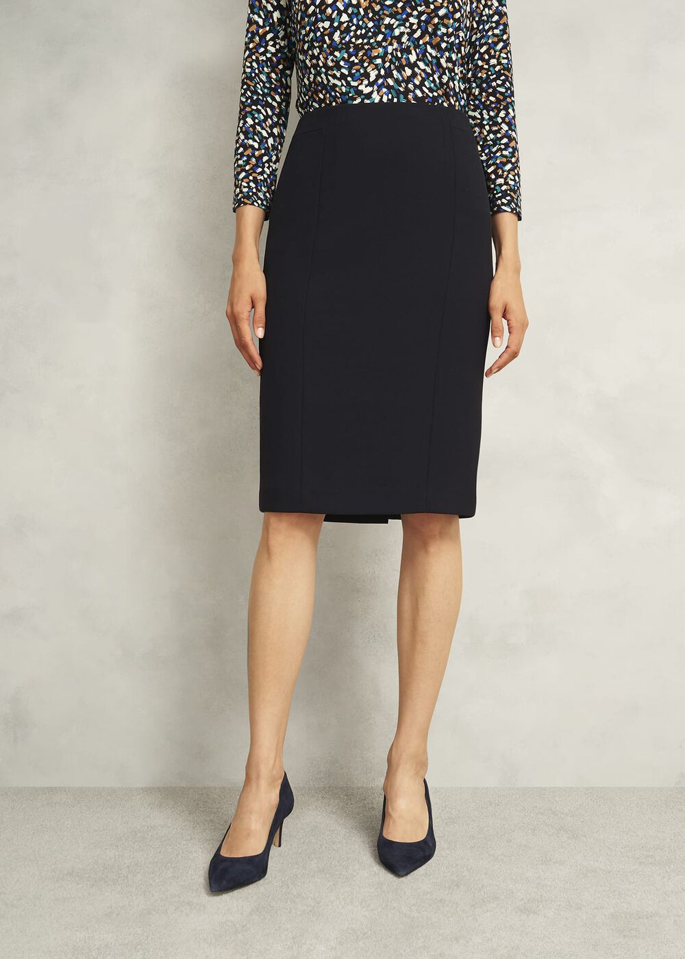 Petite Ivy Skirt, Navy, hi-res