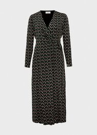 Katalina Jersey Dress, Black Multi, hi-res