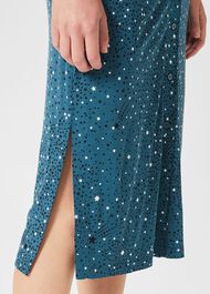 Hatty Jersey Dress, Dk Blue Ivory, hi-res