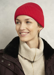 Philipa Knit Beanie, Red, hi-res